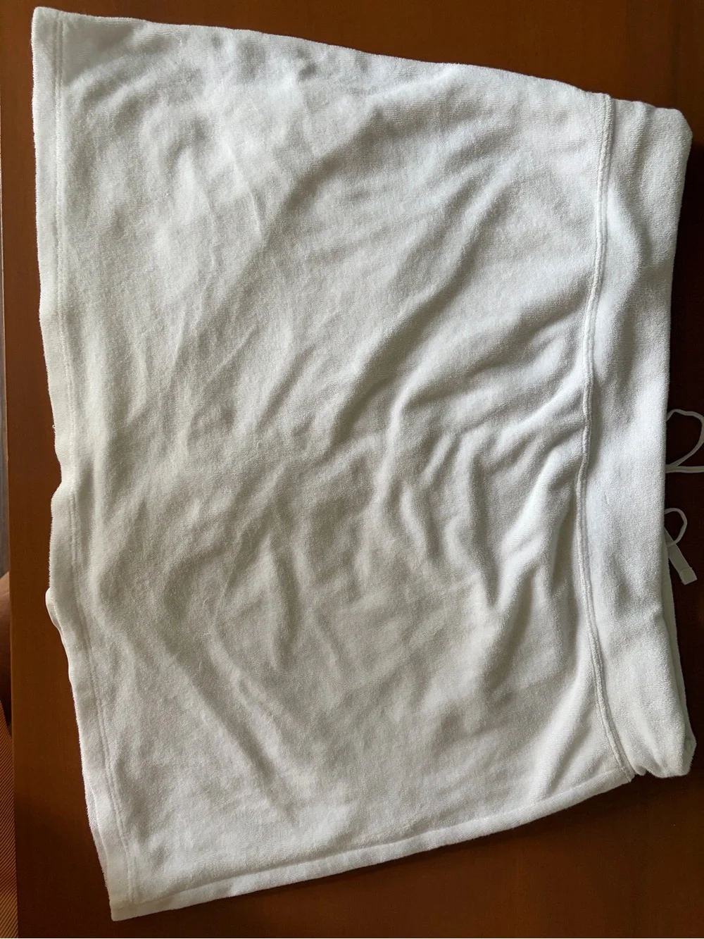 Liz Claiborne White Terry Mini Skirt/ Skort with Drawstring Waist